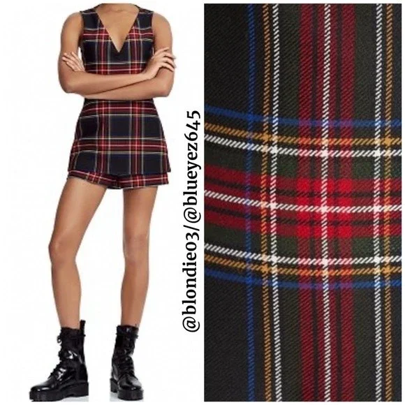 Maje Iris tartan plaid jumpsuit romper FR 36(US 4) - Picture 4 of 7